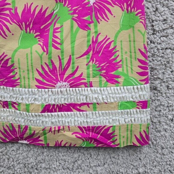 Lilly Pulitzer Dress Womens 2 Pink Green Lined‎ Floral Colorful Resort Vacation - Picture 2 of 12